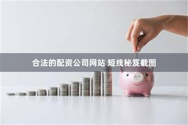 合法的配资公司网站 短线秘笈截图