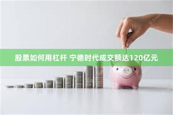 股票如何用杠杆 宁德时代成交额达120亿元