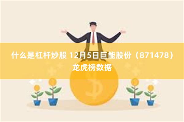 什么是杠杆炒股 12月5日巨能股份（871478）龙虎榜数据