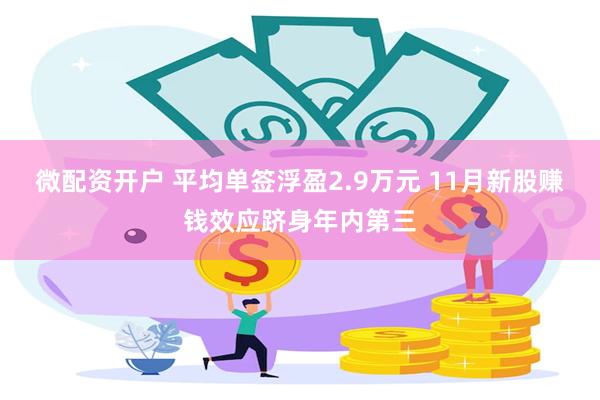 微配资开户 平均单签浮盈2.9万元 11月新股赚钱效应跻身年内第三